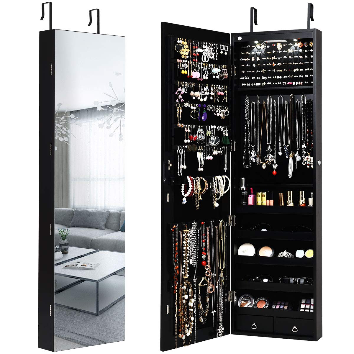 Wall or Door Mounted Jewelry A - огляд і ціна Full Length Mirror Jewelry Armoire
