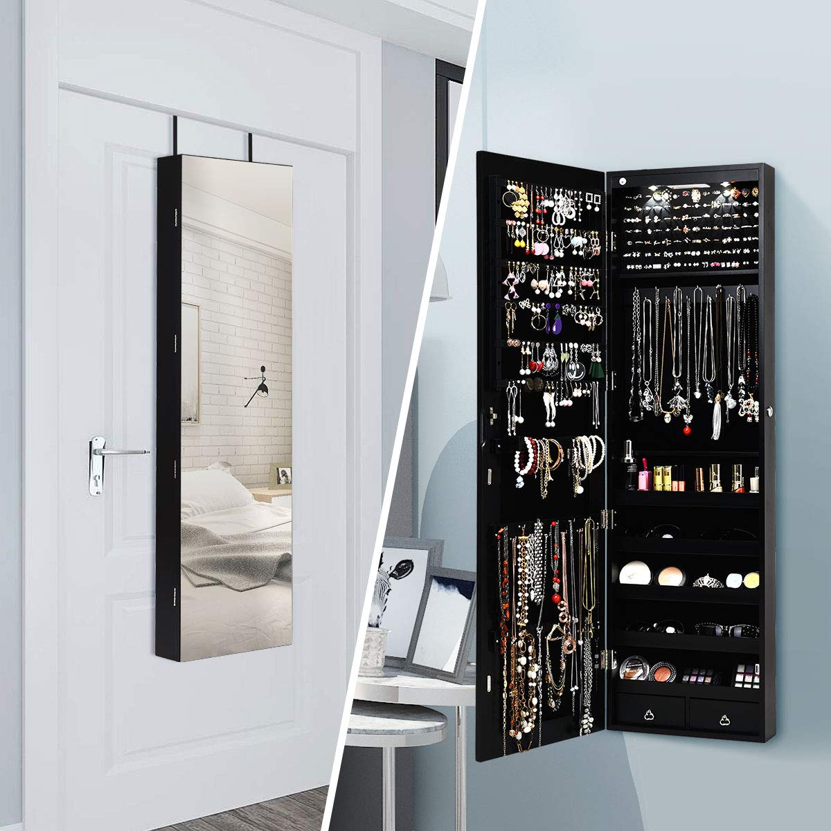 Wall or Door Mounted Jewelry A - огляд і ціна Full Length Mirror Jewelry Armoire